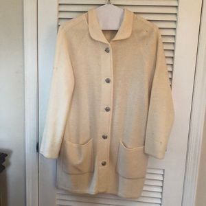 Cream soft sweater cardigan
